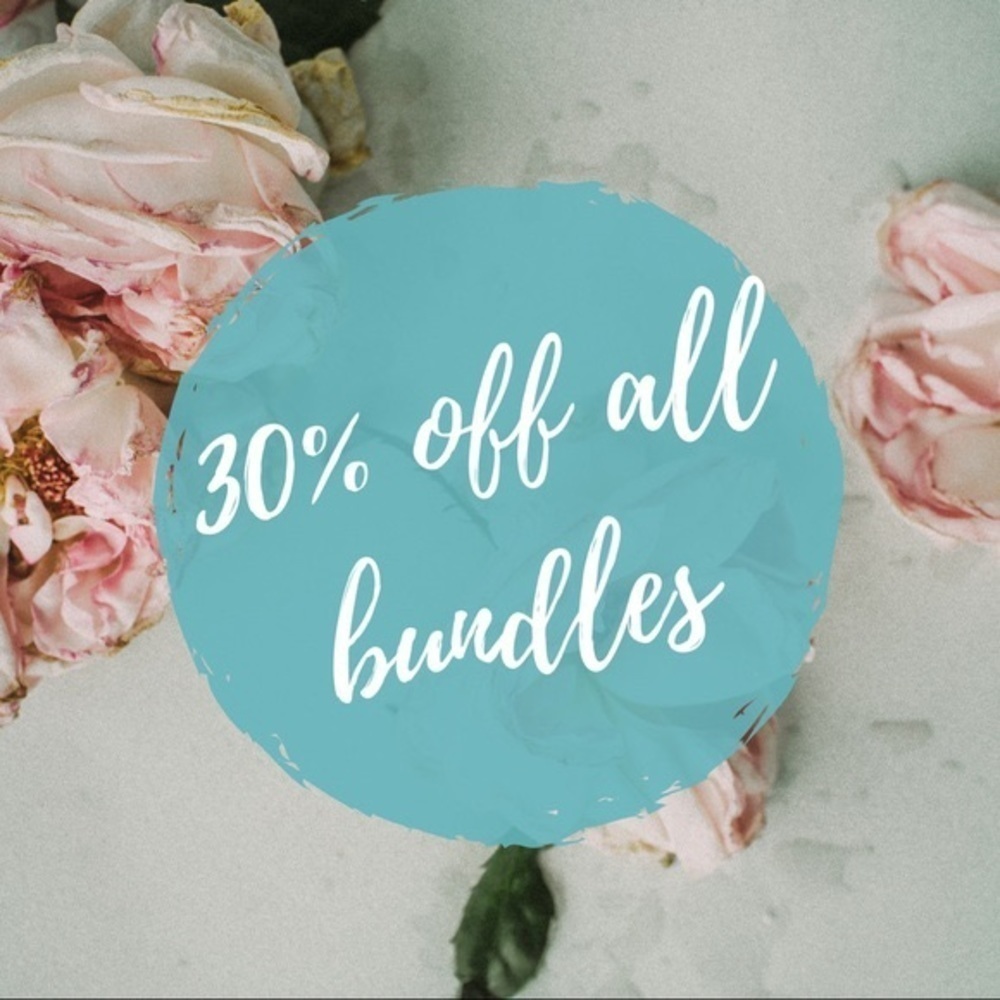 Get 30% off bundles or two or more items!
